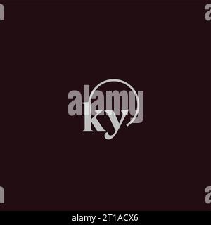KY initials logo monogram design ideas Stock Vector