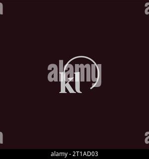 KL initials logo monogram design ideas Stock Vector