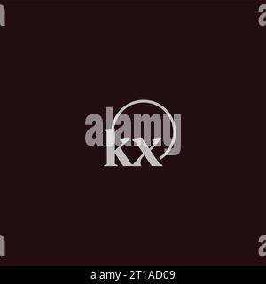 KX initials logo monogram design ideas Stock Vector