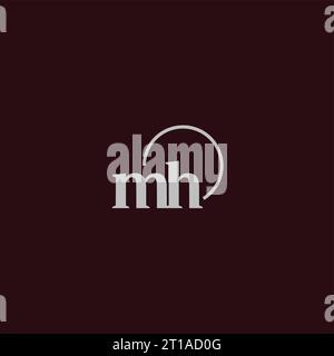 MH initials logo monogram design ideas Stock Vector
