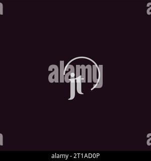JT initials logo monogram design ideas Stock Vector