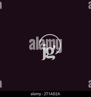 JG initials logo monogram design ideas Stock Vector