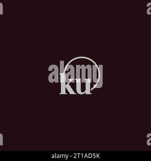 KU initials logo monogram design ideas Stock Vector
