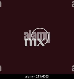 MX initials logo monogram design ideas Stock Vector