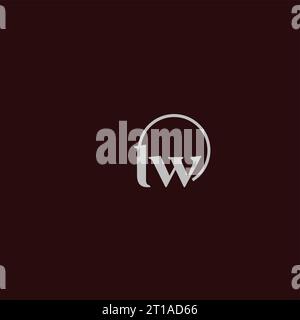 LW initials logo monogram design ideas Stock Vector