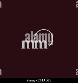 MM initials logo monogram design ideas Stock Vector