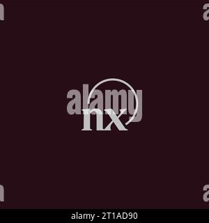 NX initials logo monogram design ideas Stock Vector