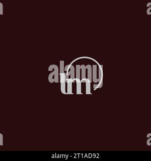 LM initials logo monogram design ideas Stock Vector
