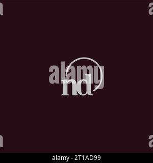 ND initials logo monogram design ideas Stock Vector
