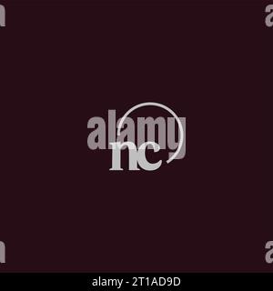 NC initials logo monogram design ideas Stock Vector