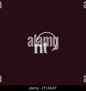 NT initials logo monogram design ideas Stock Vector