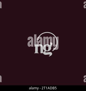 NG initials logo monogram design ideas Stock Vector