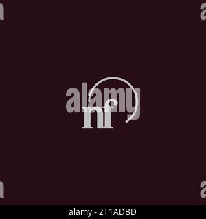 NF initials logo monogram design ideas Stock Vector