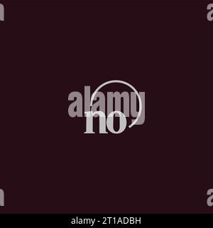 NO initials logo monogram design ideas Stock Vector