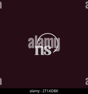 NS initials logo monogram design ideas Stock Vector