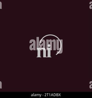 NI initials logo monogram design ideas Stock Vector