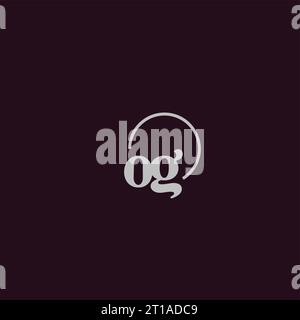 OG initials logo monogram design ideas Stock Vector