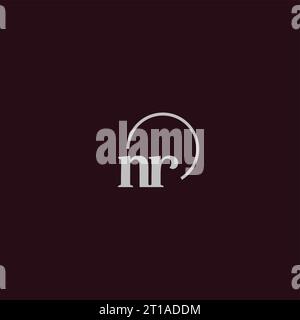 NR initials logo monogram design ideas Stock Vector
