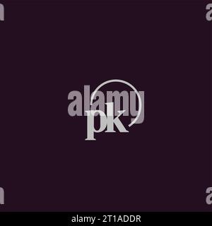 PK initials logo monogram design ideas Stock Vector