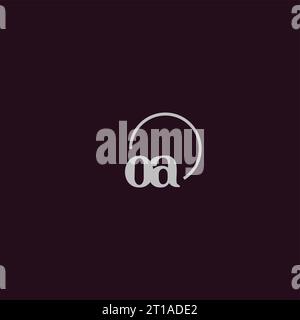 OA initials logo monogram design ideas Stock Vector