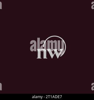 NW initials logo monogram design ideas Stock Vector
