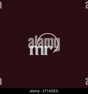 MR initials logo monogram design ideas Stock Vector