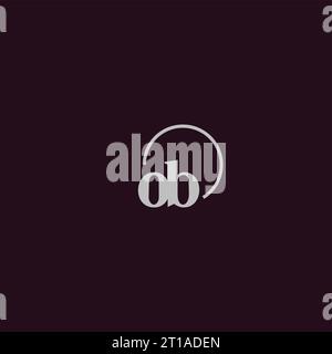 OB initials logo monogram design ideas Stock Vector