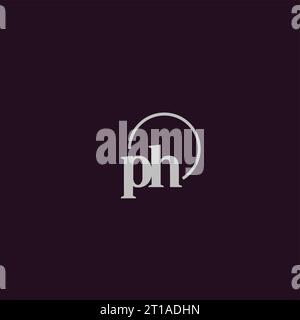 PH initials logo monogram design ideas Stock Vector