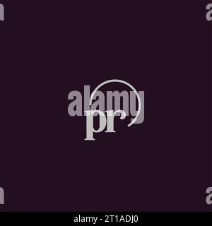 PR initials logo monogram design ideas Stock Vector