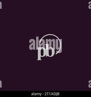 PB initials logo monogram design ideas Stock Vector