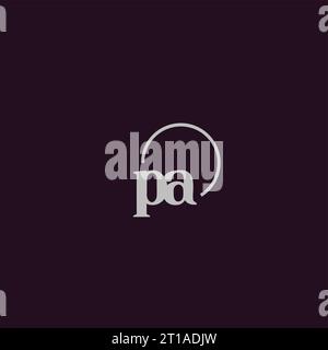 PA initials logo monogram design ideas Stock Vector