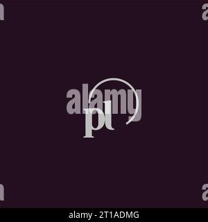 PL initials logo monogram design ideas Stock Vector
