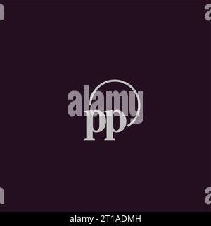 PP initials logo monogram design ideas Stock Vector