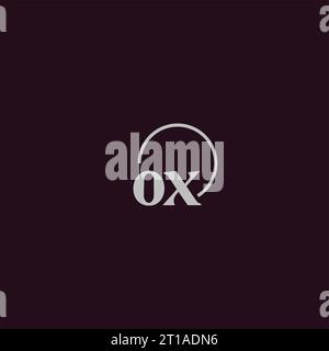 OX initials logo monogram design ideas Stock Vector