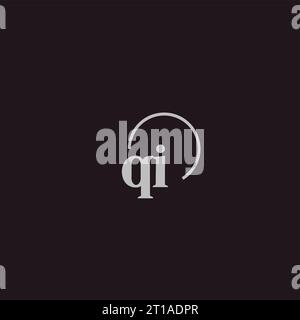 QI initials logo monogram design ideas Stock Vector
