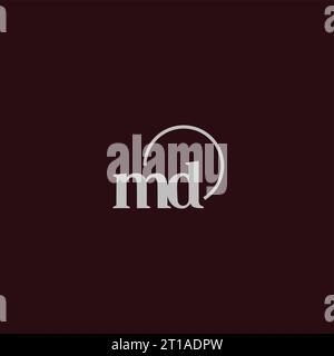 MD initials logo monogram design ideas Stock Vector