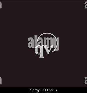 QV initials logo monogram design ideas Stock Vector
