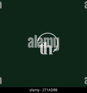 TH initials logo monogram design ideas Stock Vector