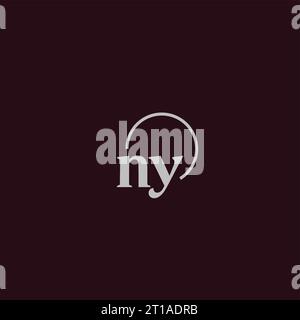 NY initials logo monogram design ideas Stock Vector