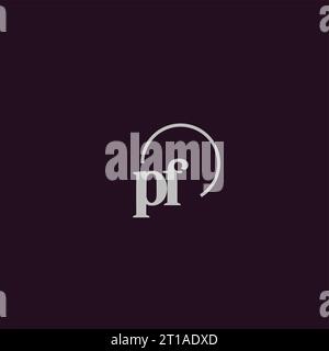 PF initials logo monogram design ideas Stock Vector