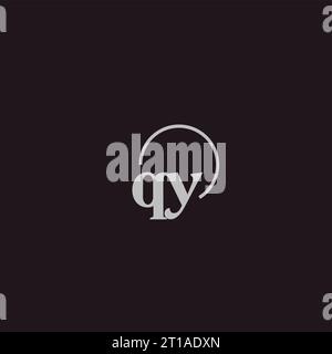 QY initials logo monogram design ideas Stock Vector