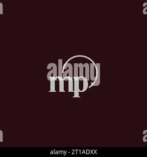 MP initials logo monogram design ideas Stock Vector