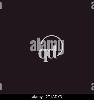 QD initials logo monogram design ideas Stock Vector
