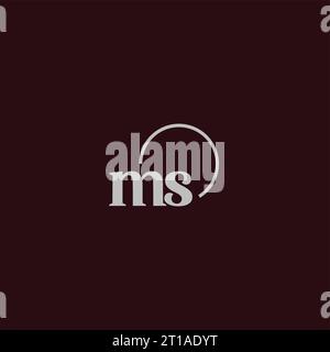 MS initials logo monogram design ideas Stock Vector
