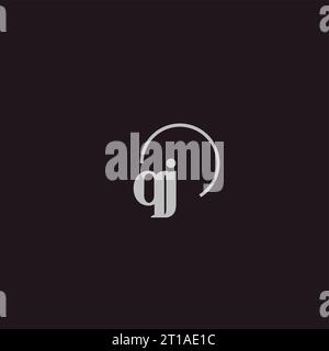 QJ initials logo monogram design ideas Stock Vector