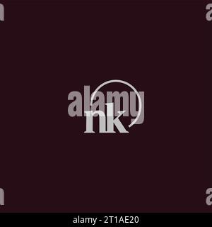 NK initials logo monogram design ideas Stock Vector