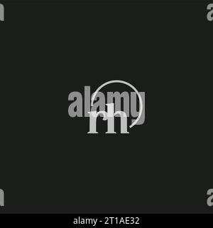 RH initials logo monogram design ideas Stock Vector