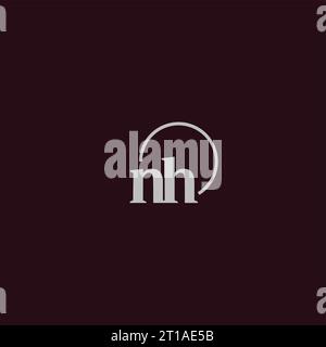 NH initials logo monogram design ideas Stock Vector