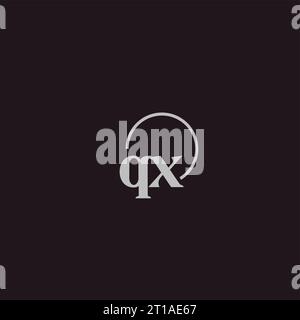 QX initials logo monogram design ideas Stock Vector