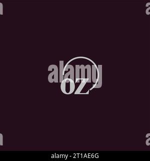 OZ initials logo monogram design ideas Stock Vector